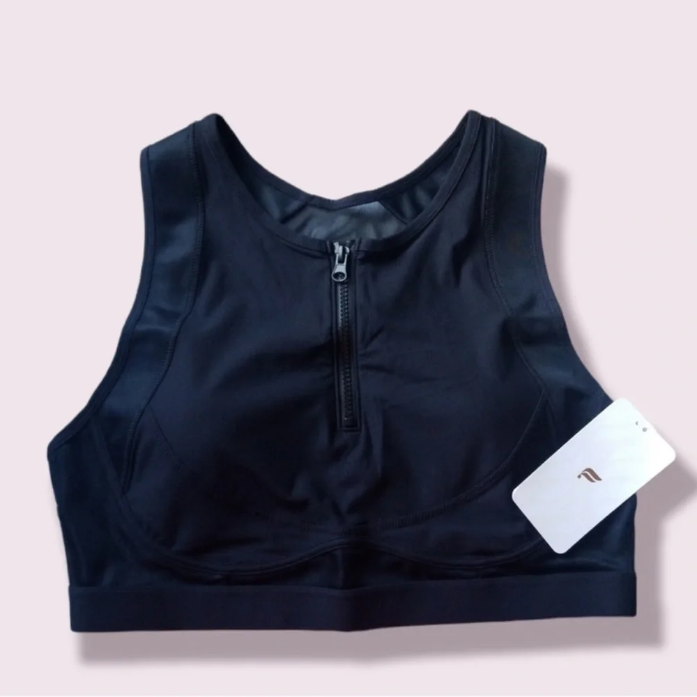 Fabletics blare zip up high impact sports bra